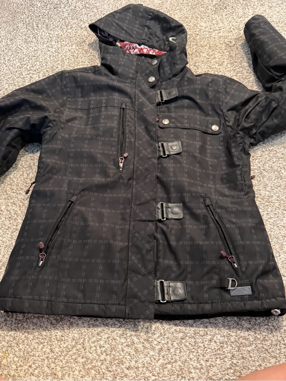 Black Hooded Winter Jacket by Liquid Boardwear F8K 8000mm